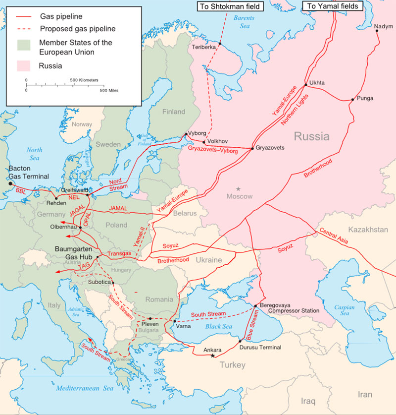 Projet d'oléoducs et de gazoducs russes avec l'Europe -- Photo CC Samuel Bailey. -