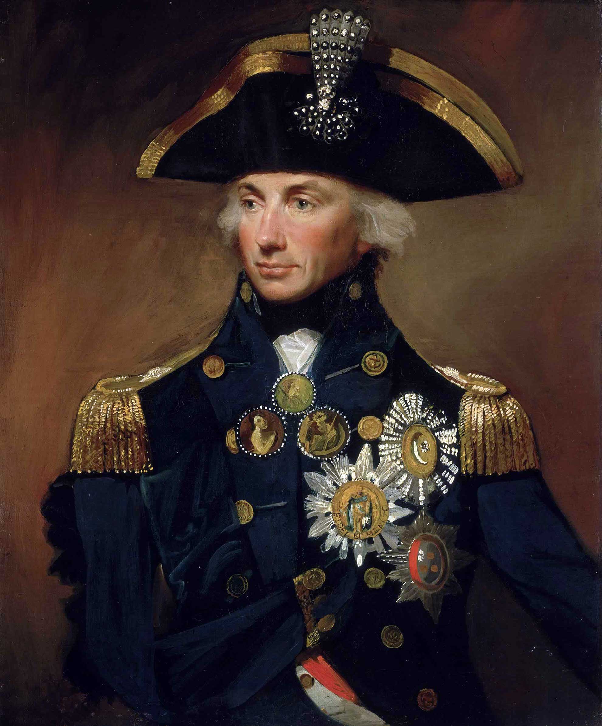 Portrait du premier vicomte Horatio Nelson par Lemuel Francis Abbott -- Photo National Maritime Museum © Collection du Greenwich Hospital. -