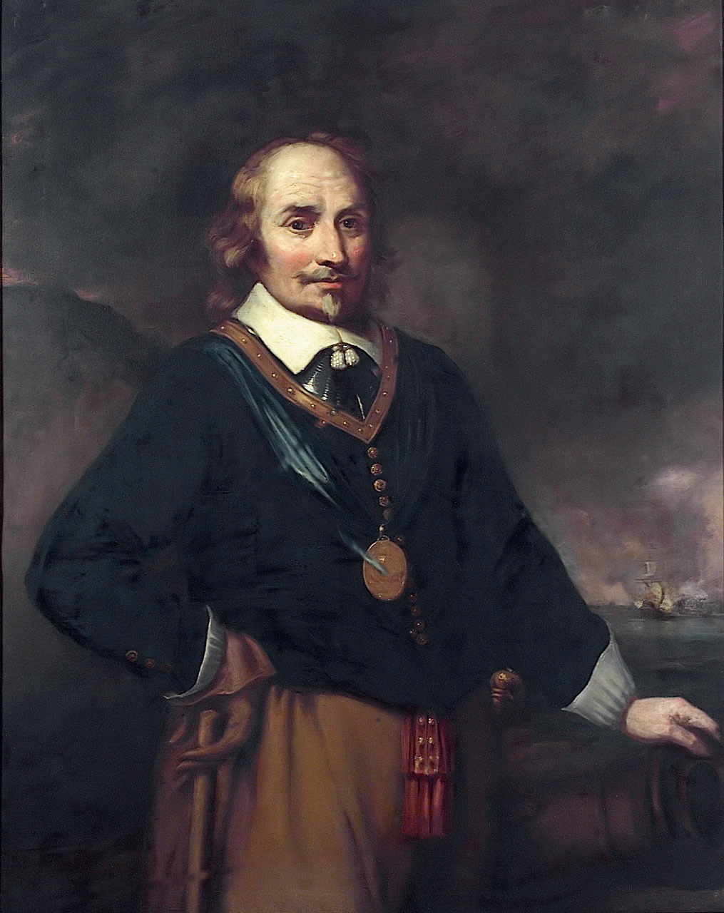 Portrait de l'amiral néerlandais Maarten Tromp par Jan Lievens. -