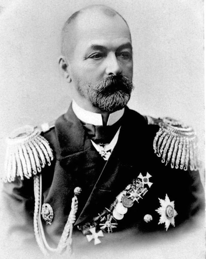 L'amiral Zinovi Petrovich Rozhestvenski de la marine impériale russe. -