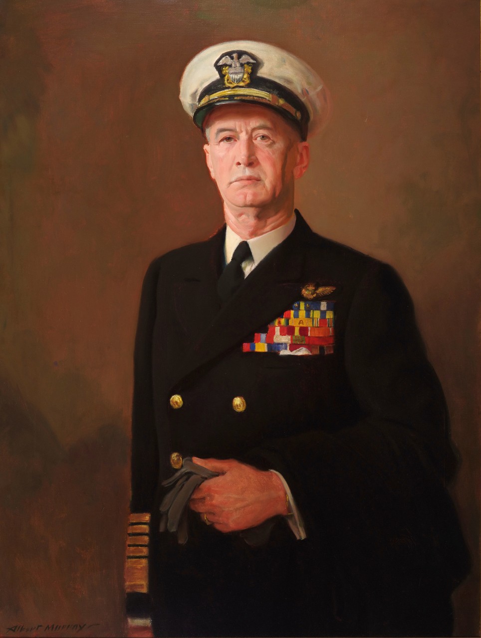 En février 1941, Ernest Joseph King est nommé Amiral, Commandant de la flotte du Pacifique en février 1941, il sera le seul officier général à cumuler, dés mars 1942, les fonctions de Chef des opérations navales et de Commandant en chef -- Photo U.S. Navy. -