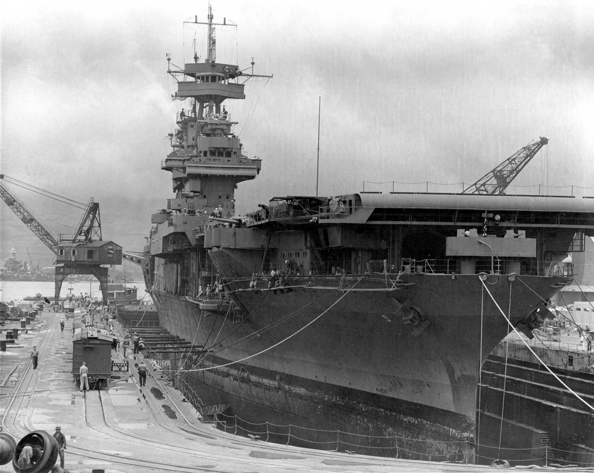 USS Yorktown (CV-5) -- Photo Naval History and Heritage Command. -