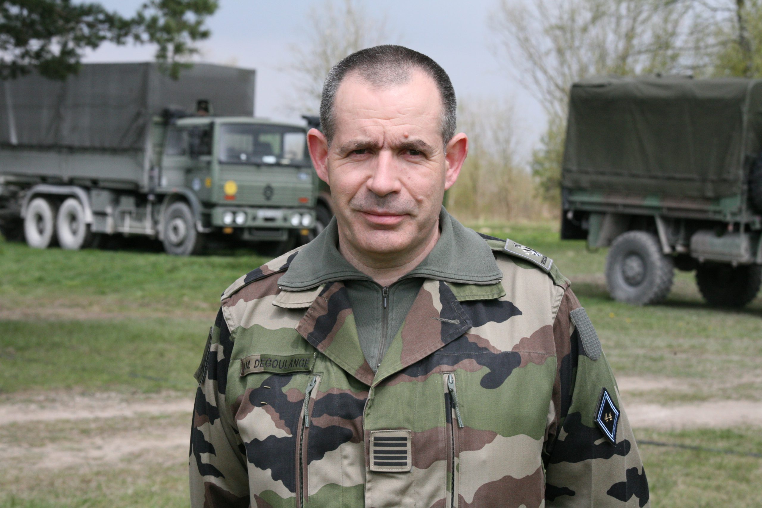Colonel Jean-Marc Degoulange, adjoint et CEM de la Brigade de Renseignement -- Photo © Joël-François Dumont. -