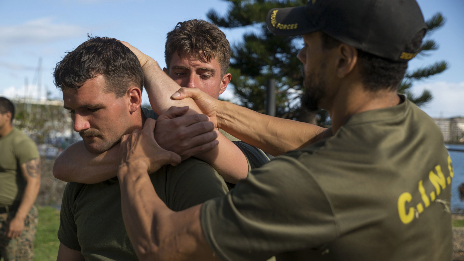 Sharing and practicing tactical close combat techniques -- Photo USMC © Sgt. Carlos Cruz Jr. -