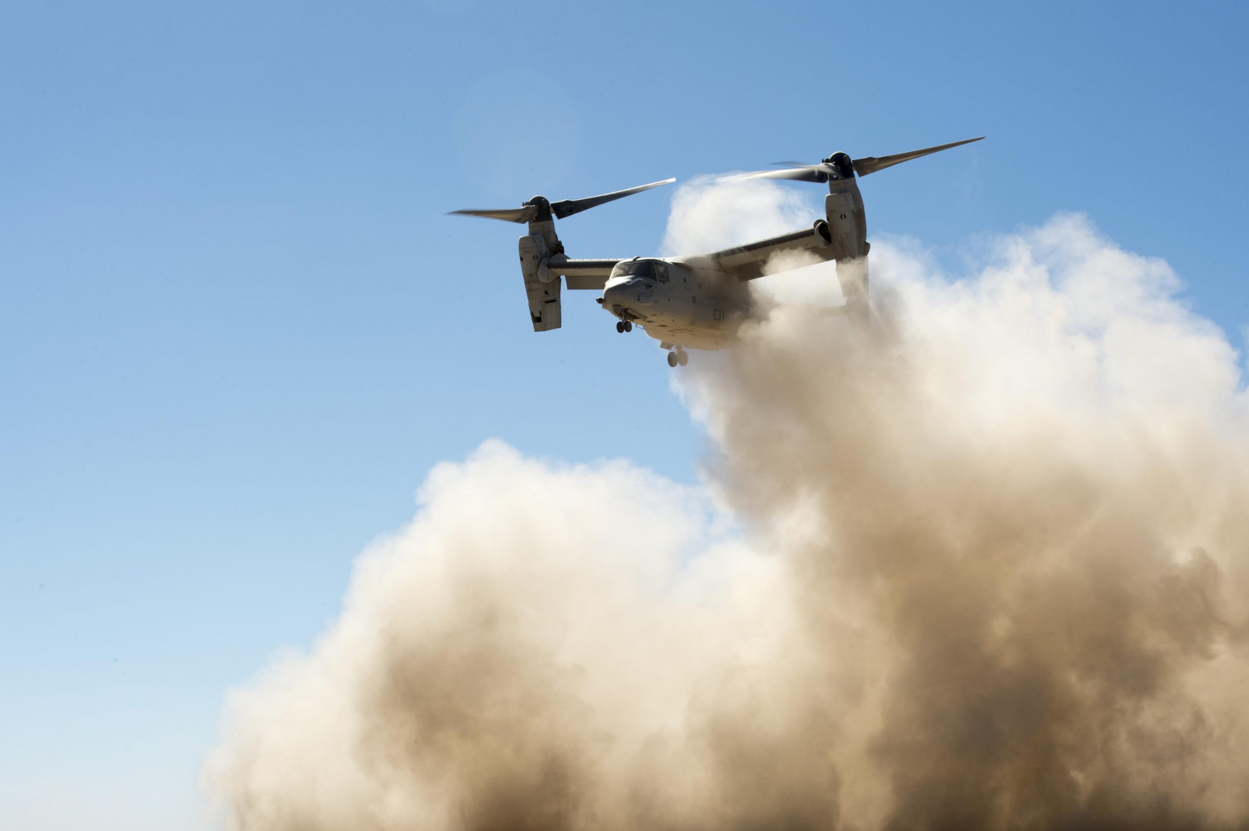 Service members from the Air Force, Army and Marine Corps participate in sustainment training at Grand Bara, Djibouti, Jan. 5, 2017. During the exercise, Air Force joint terminal attack controllers, along with soldiers from the 101st Infantry Battalion and Marines from the 11th Marine Expeditionary Unit conducted training utilizing MV-22 Osprey and F-16 Fighting Falcon aircraft. During a raid against the terrorist group al-Qaida in the Arabian Peninsula, Jan. 28, 2017, in Yemen, an Osprey hard-landed, injuring three service members and killing one. Air Force photo Tech. Sgt. Joshua J. Garcia. -