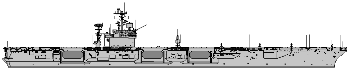 Drawing of aircraft carrier USS Nimitz -- US Navy. -