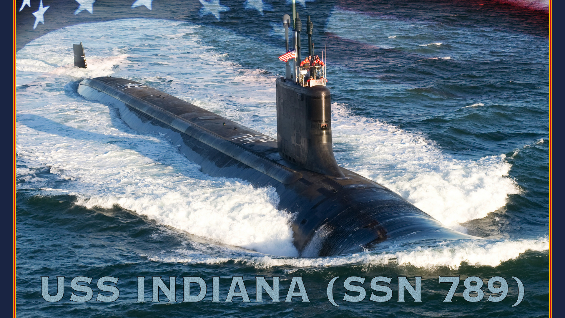 Washington (June 21, 2012) : An artist rendering of the Virginia-class submarine USS Indiana (SSN 789) -- U.S. Navy photo illustration by Stan Bailey. -
