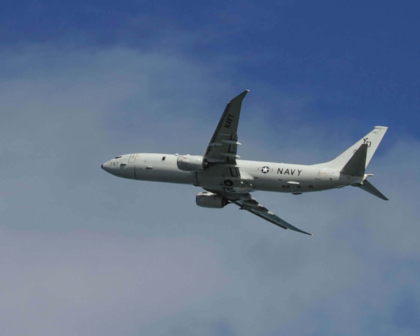Oak Harbor , Washington (April 2, 2018) A P-8A Poseidon aircraft, assigned to Patrol Squadron (VP) 4, takes off from Naval Air Station Whidbey Island, Wash., to conduct a scheduled deployment in the U.S. 7th Fleet area of operations. VP-4 is a maritime patrol and reconnaissance squadron assigned to Patrol and Reconnaissance Wing 10 and this occasion marks both VP-4 and Wing 10's first P-8A deployment following VP-4's platform transition from the P-3C Orion to the P-8A Poseidon aircraft between September 2016 to May 2017 -- U.S. Navy photo by MCS 2nd Class Juan S. Sua. -
