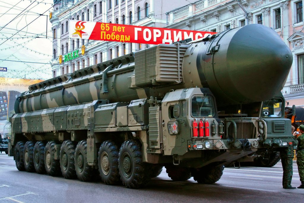Missile balistique hypersonique Topol-M à Moscou