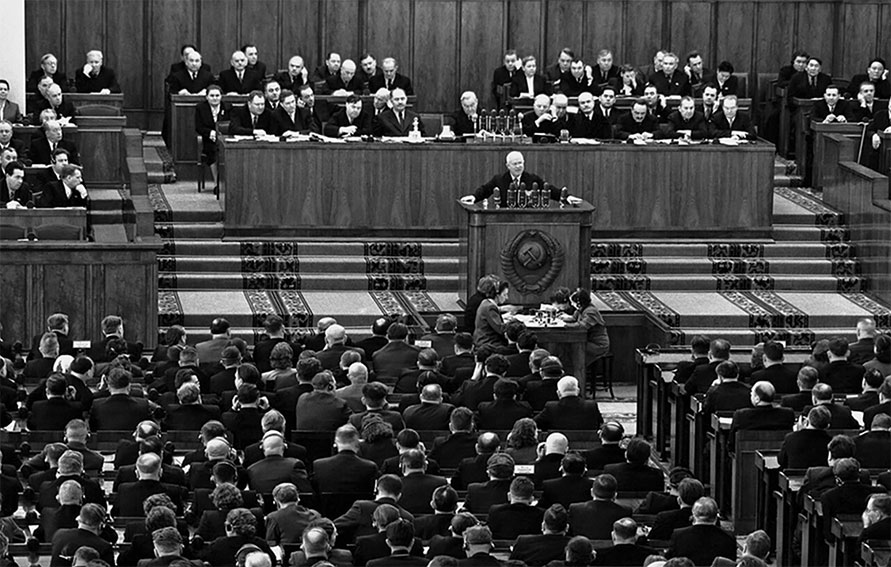 Nikita Kroutchev au XXe Congrès — Photo Alexandr Oustinov 