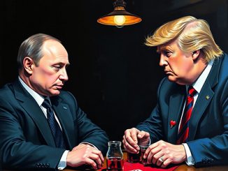 Poutine & Trump dans un saloon de Floride — Photo IA © Europpean-Security