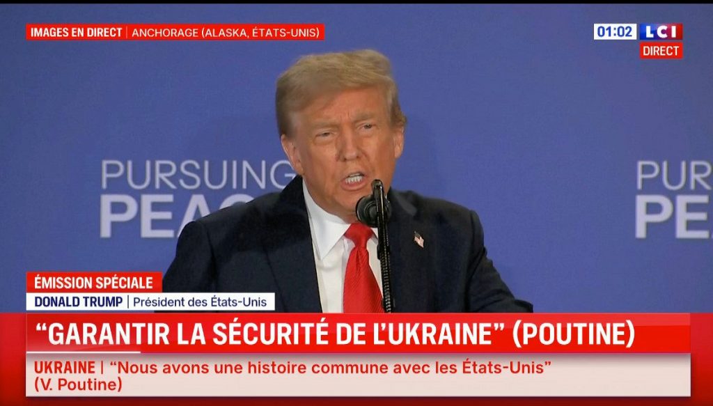 Trump à Anchorage se félicite des avancées de cette rencontre russo-américaine - Capture d'écran LCI