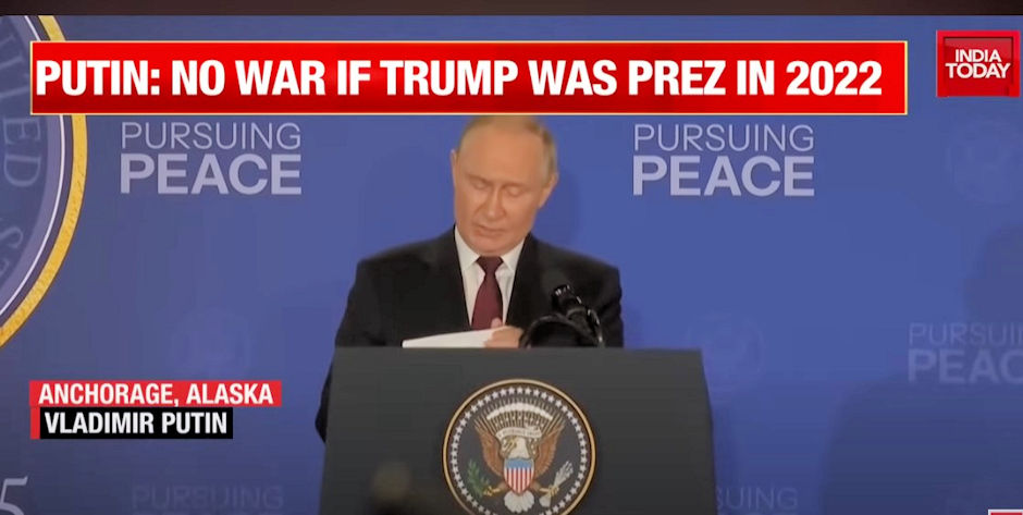 Screenshot India today — Anchorage Summit
