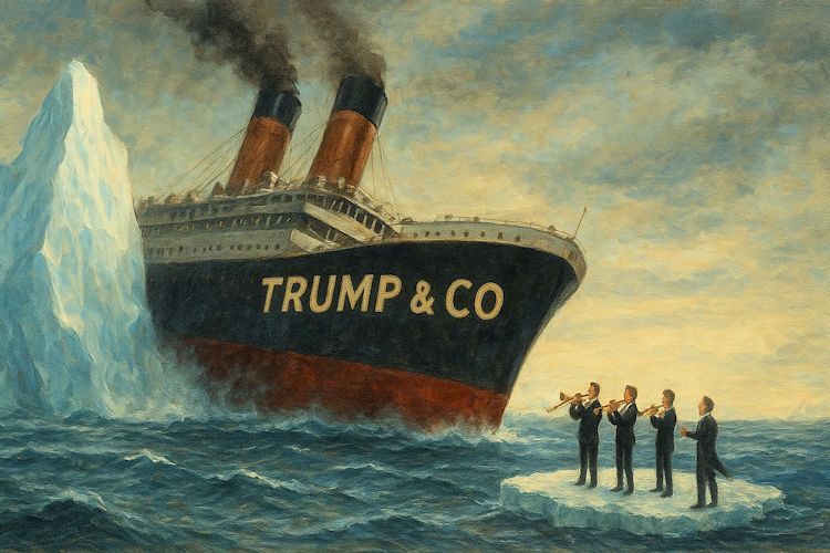 Le naufrage du trump & Co au large de l'Alaska — Illustration © European-Security