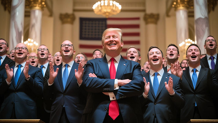 Les géants de la tech beni-oui oui de Trump - — Photo © IA E-S