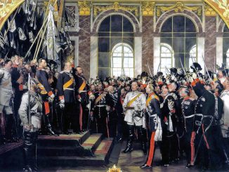 Proclamation à Versailles dans la galerie des glaces de l'empire d'Allemagne (18 janvier 1871)