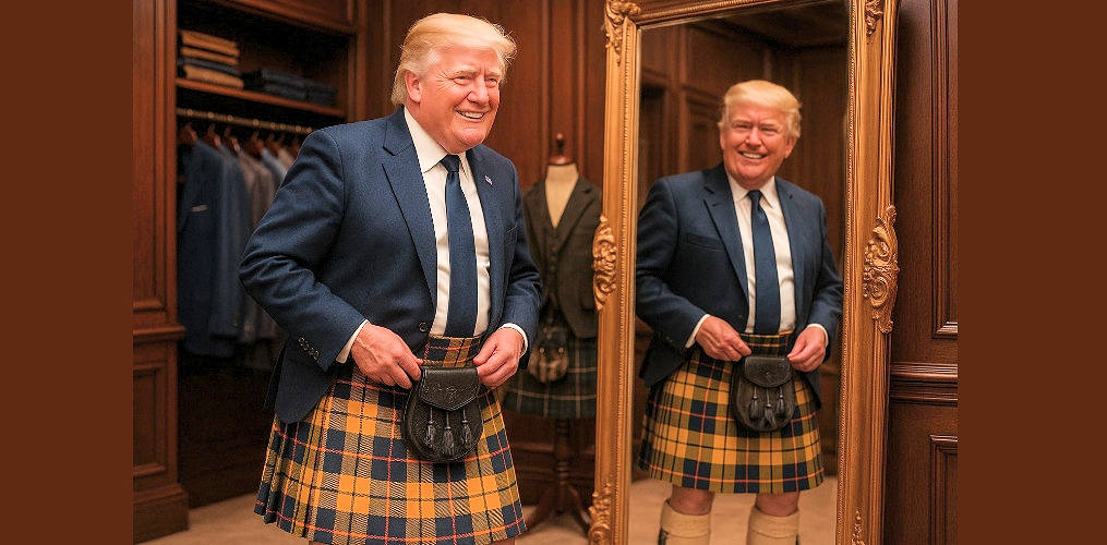 Donald Trump en kilt © Euroepan-Securitry ZL