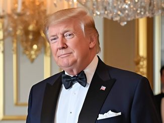 Donald Trump en grande tenue — Illustration © European-Security