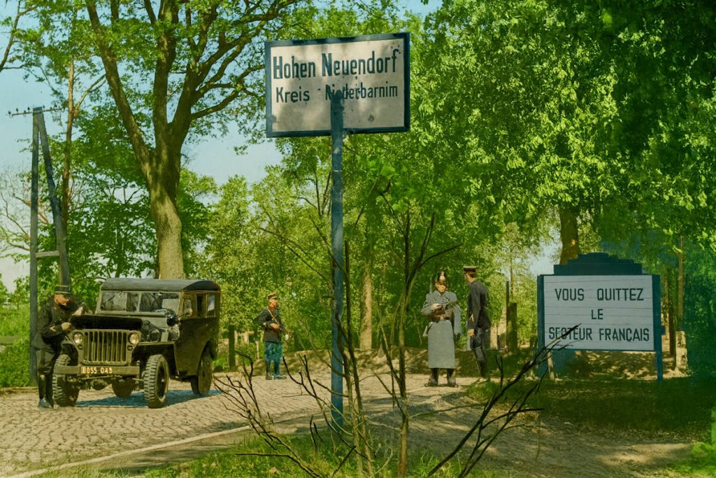 - Poste de controle a la frontiere 2couleur Gendarmerie à Berlin - Contrôle Secteur Français