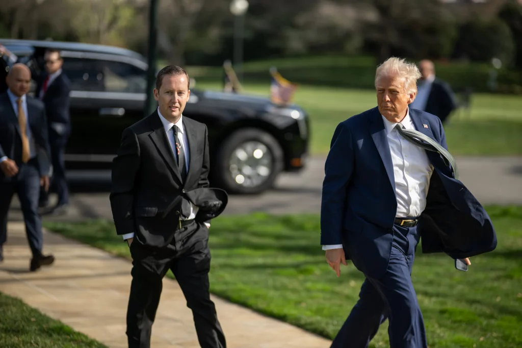 Sergio Gor walking with Donald Trump — White House Photo by Daniel Torok