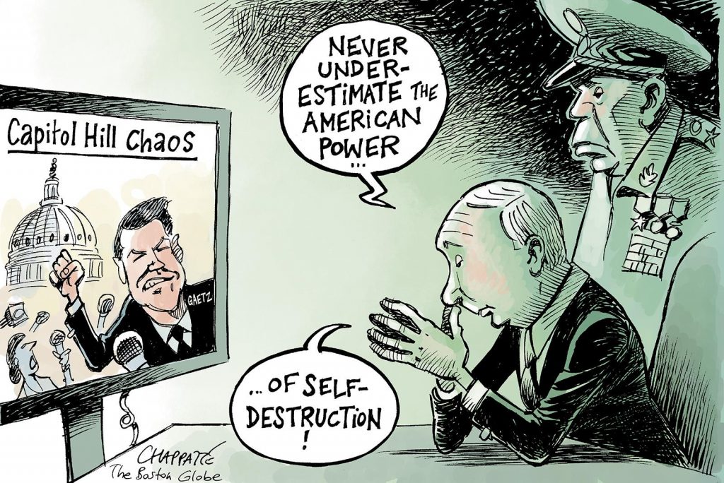 Patrick Chappatte © Carftoon — Poutine USA-Trump