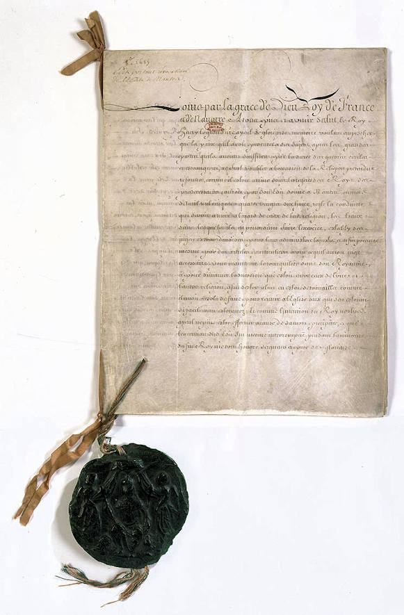Édit de Fontainebleau. —Archives Nationales