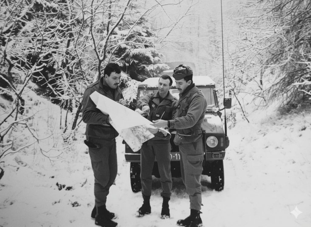 Contrôle au Check-Point Alpha (Helmstedt) — Photo Gendarmerie Nationale Berlin