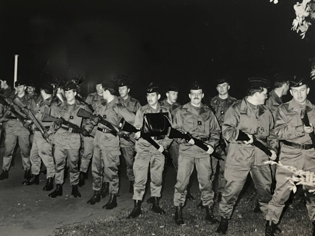 Escadron de sécurité à l'entraînement — Archives © Gendarmerie Nationale Berlin