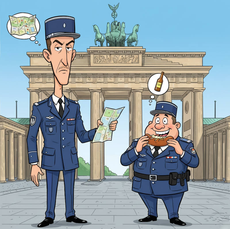 Caricature de gendarmes à Berlin © European-Security