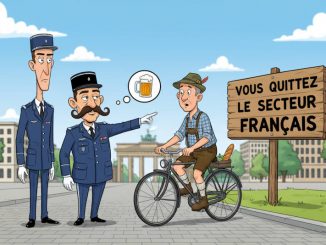 Gendarme à un poste de contrôle de Berlin-Ouest — Illustration © European-Security