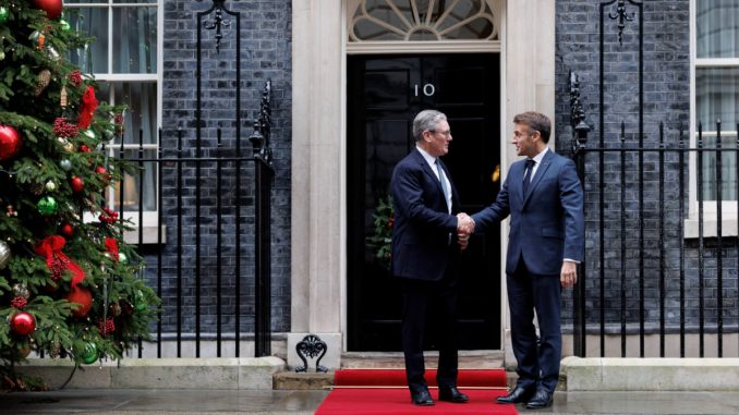 Keir Starmer with Emmanuel Macron — Picture Lauren Hurley / No 10 Downing Street
