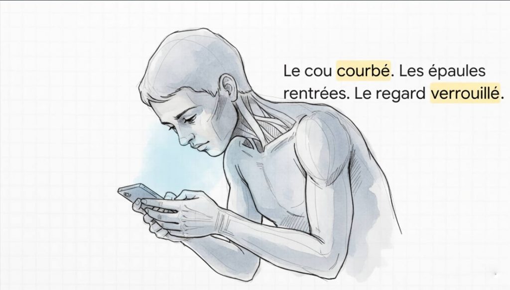 - Le cou courbe 1a Le cou courbé - Portable - Illustration © European-Security
