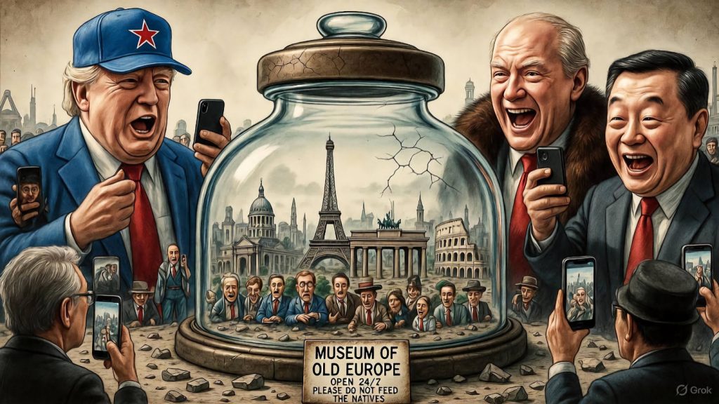 Musée de la vieille Europe — Illustration Grok