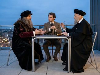 Léonard De Vinci, Jules Verne, Nostradamus — Illustration IA © European-Security