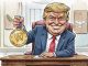 Donald Trump avec la médaille du Nobel — IIllustration © European-Security
