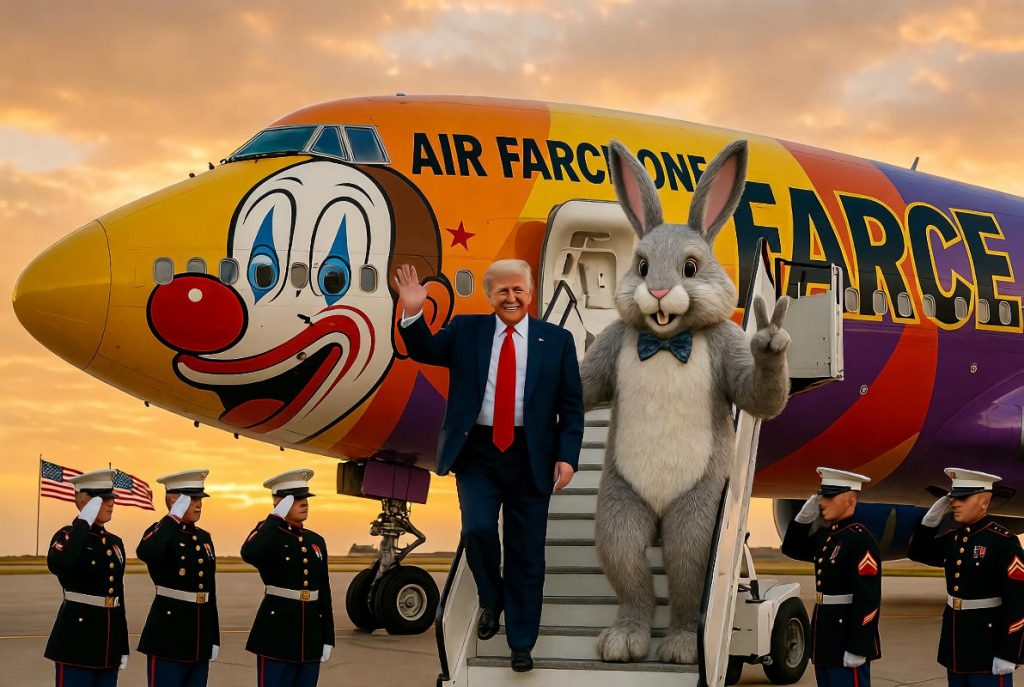 - Air farce One 2a Air Farce One - Donald arrive avec son nouveau conseiller Doni Darko à Washington — Photo AI © European-Security