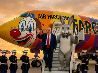 Air Farce One - Donald arrive avec son nouveau conseiller Doni Darko à Washington — Photo AI © European-Security