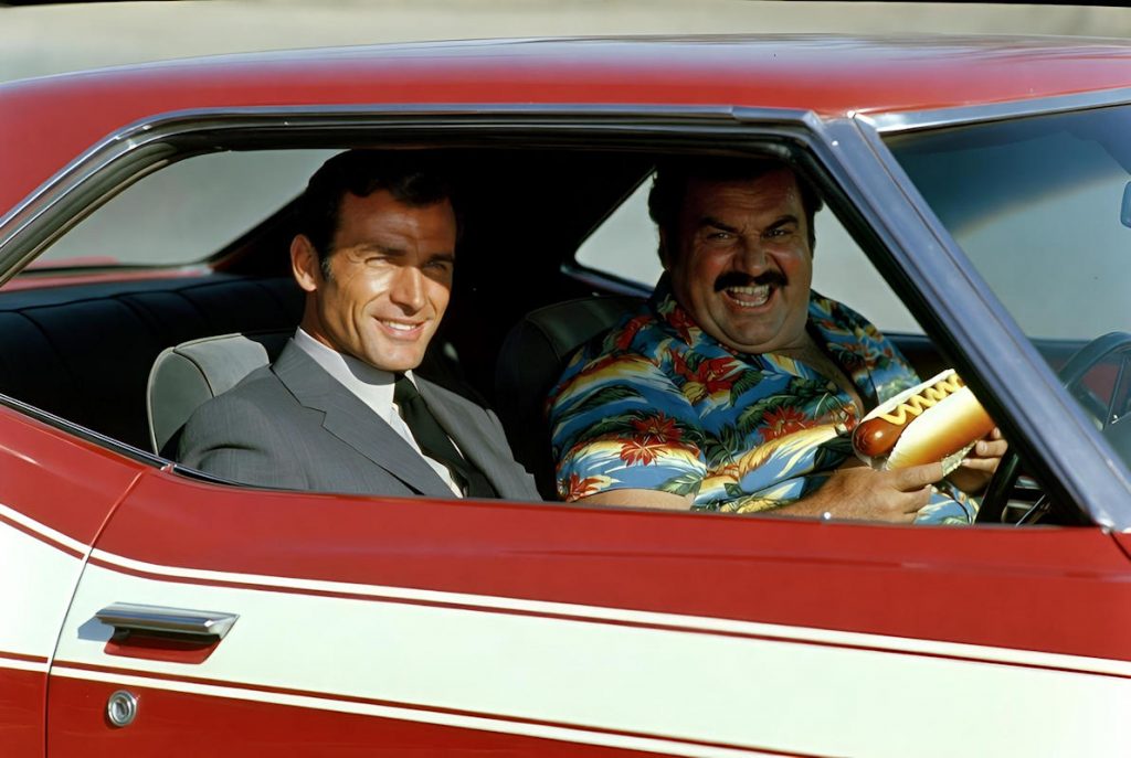 - Beru et San A en voiture 02a Berrurier et San Antonio à Palm Beach en Grand Torino — Photo Ai © European-Security