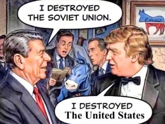 Don Trump & Ron Reagan — Cartoon © European-Security