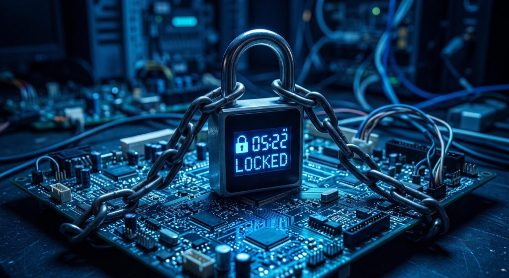 Cadenas + carte graphique — Image © European-Security