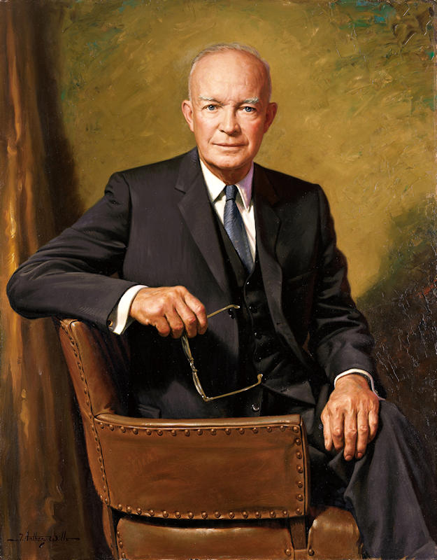 Dwight D. Eisenhower, official Presidential portrait par James Anthony Wills