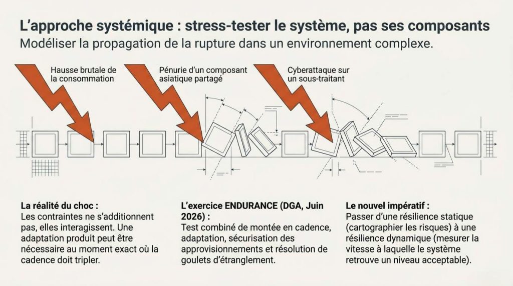 L’approche systémique : les contraintes ne s’additionnent pas, elles interagissent — passer d’une résilience statique à une résilience dynamique, la leçon de l’exercice ENDURANCE — Illustration IA © European-Security