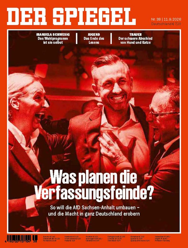 - 2026 0911 Der Spiegel 038a Der Spiegel — Une du 11 septembre 2026