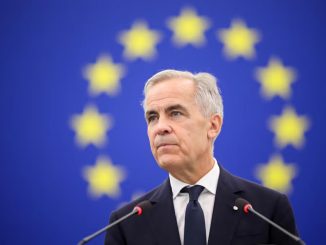 mark Carney, Premier ministre canadien à la tribune du Parlement européen le 17 septembre 2026 — Photo © Parlement Européen