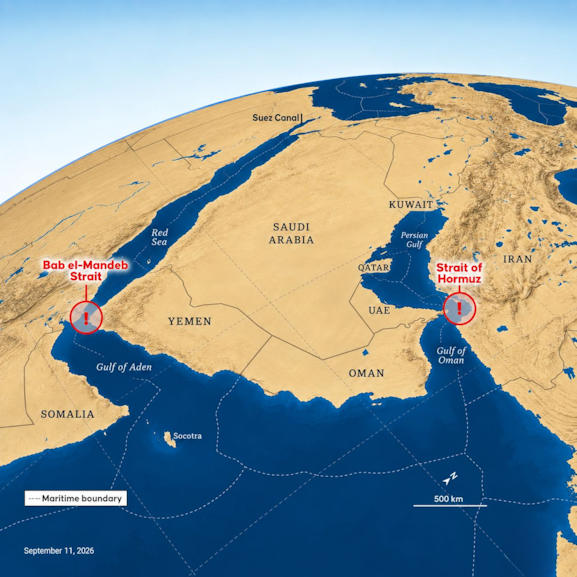 Bab el mandeb — Carte Levant Time/Roger Barake