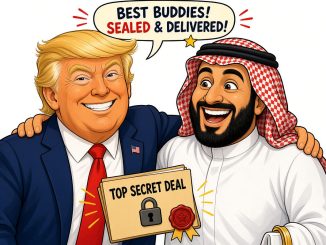 Trump & MBS — Big Deals friends — Cartoon © European-Security