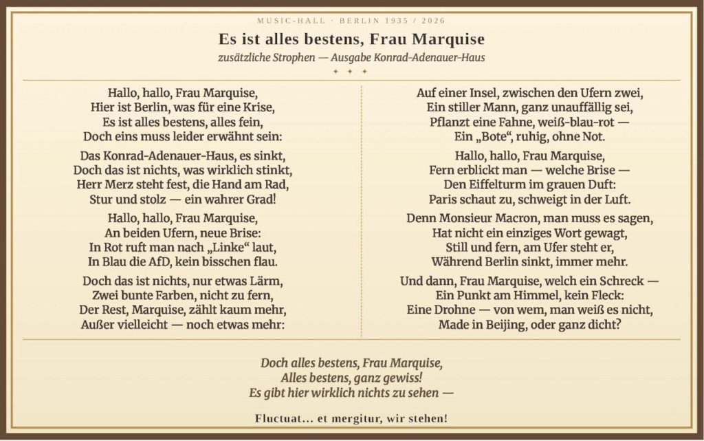 - Madame la marquise Chanson DEa -