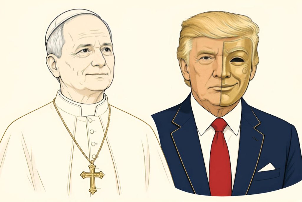 - Masque sur Trump avec le pape 1 -