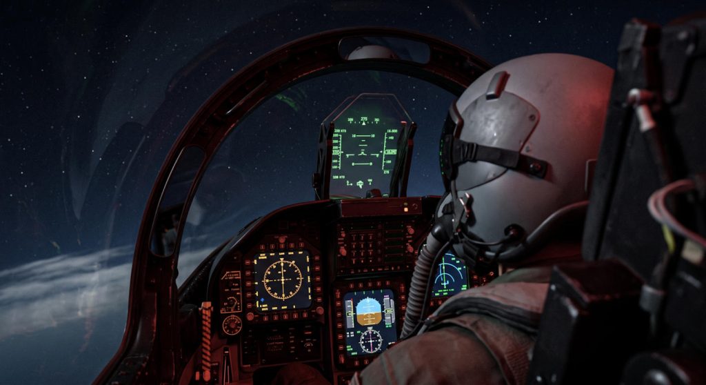 - Pilote dans le Miurage 2000 de nuit dans son cokpit 1a Pilote de Mirage 2000 gans son cockpit