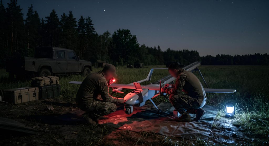 - Preparation dun drone par des oiperateurs ukrainiens 04b Drone ukrainien sur le front russe